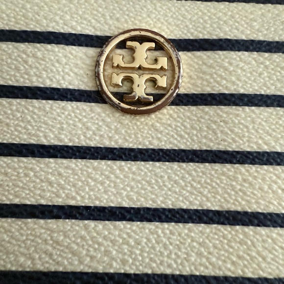 Tory Burch Striped Wallet - navy and Cream - Picture 3 of 5